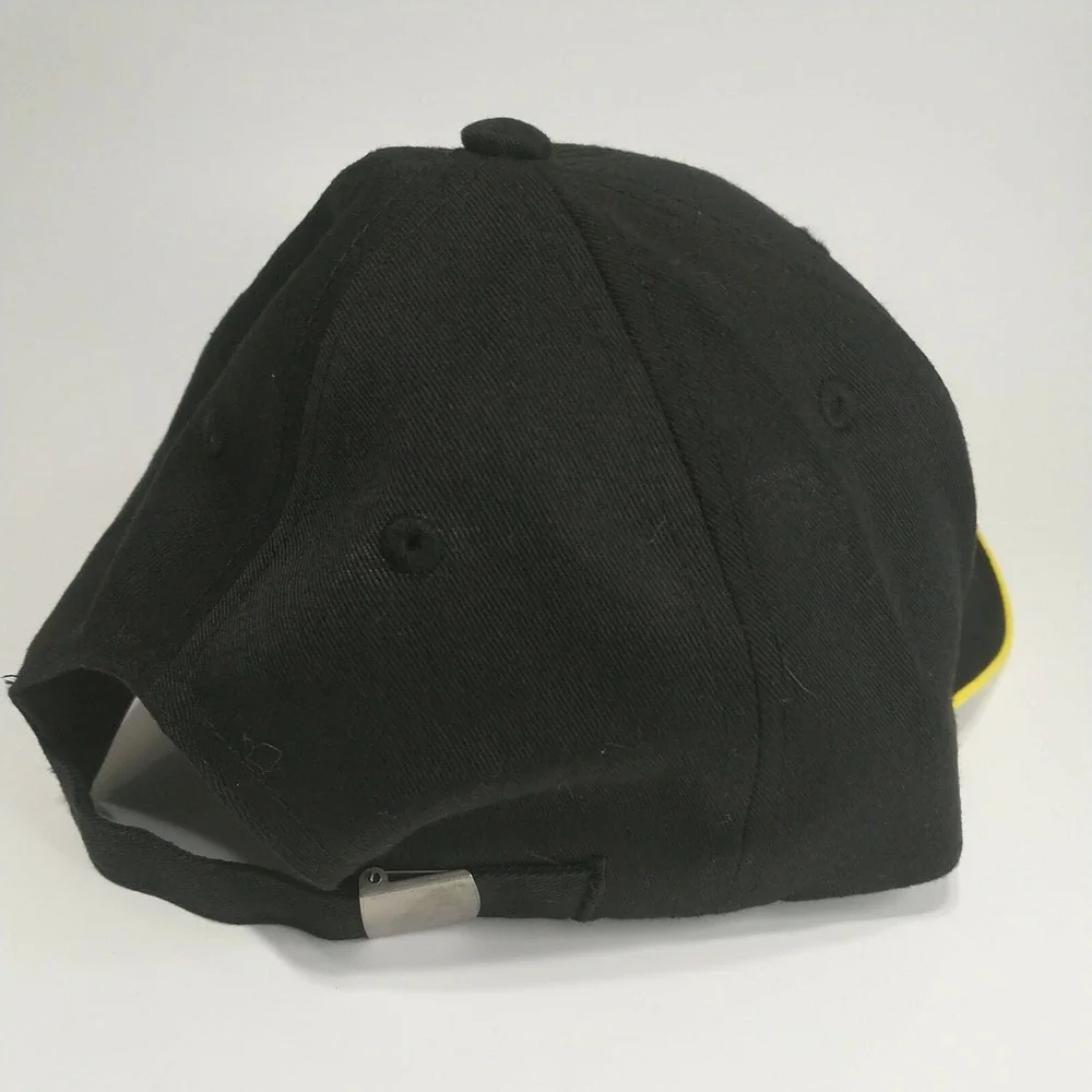 Tubi Style Exhaust Black Yellow Embroidered Baseball Cap Mens One Size +RUMORE